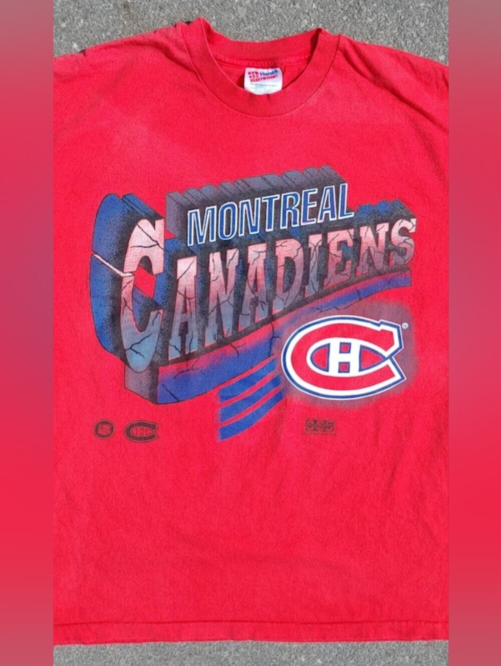 Vtg 1993 Montreal Canadiens NHL Stanley Cup Shirt L Hanes Made in USA